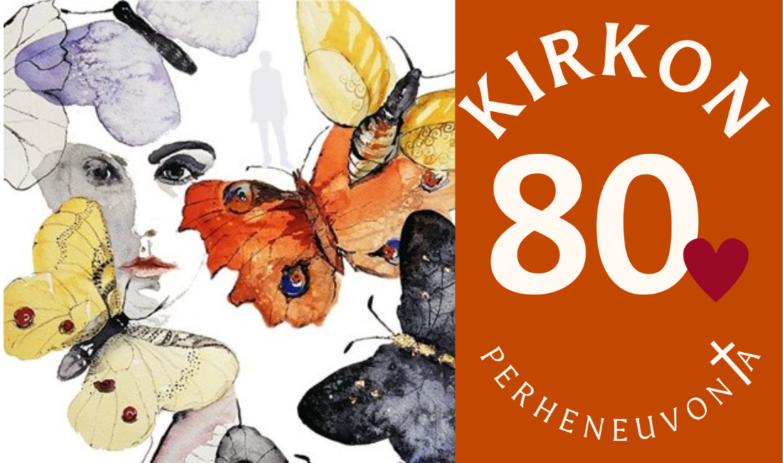 Kirkon perheneuvonta 80 vuotta logo