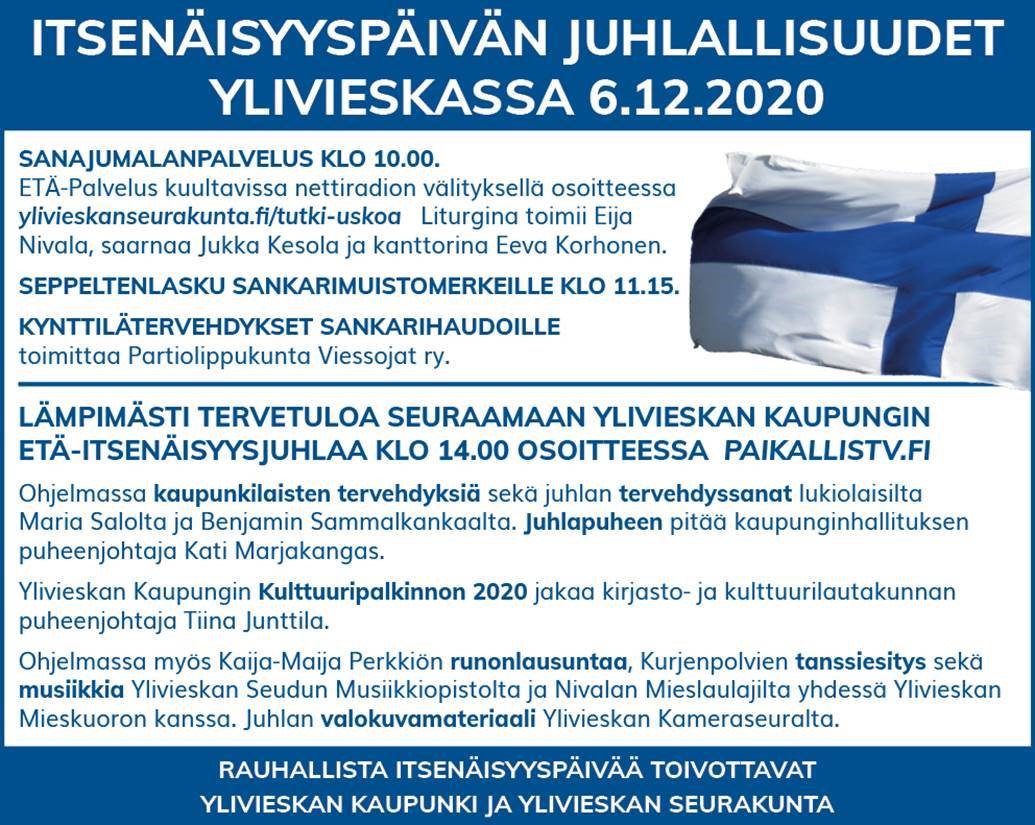 Itsenäisyyspäivän sanajumalanpalvelus Itsenäisyyspäivän 6.12.2020 numalanpalvelus netissä Suvannon kappelista